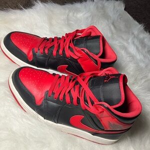 Nike Red and Black Athletic Shoes